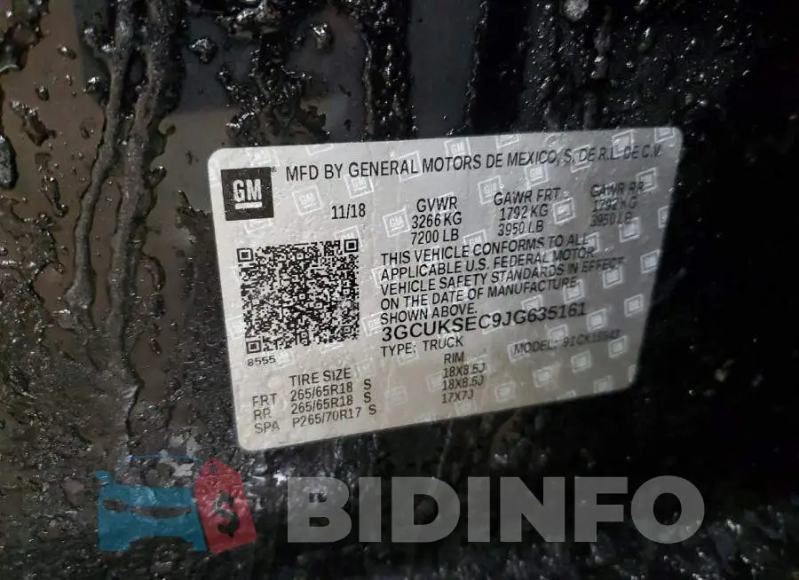 3GCUKSEC9JG635161 Photo# 12