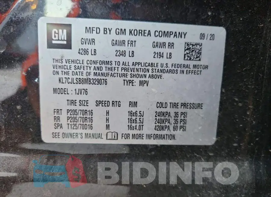 KL7CJLSB8MB329076 Photo# 12