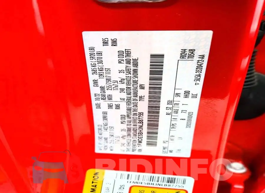 1FMDE5BH3NLB87755 Photo# 11
