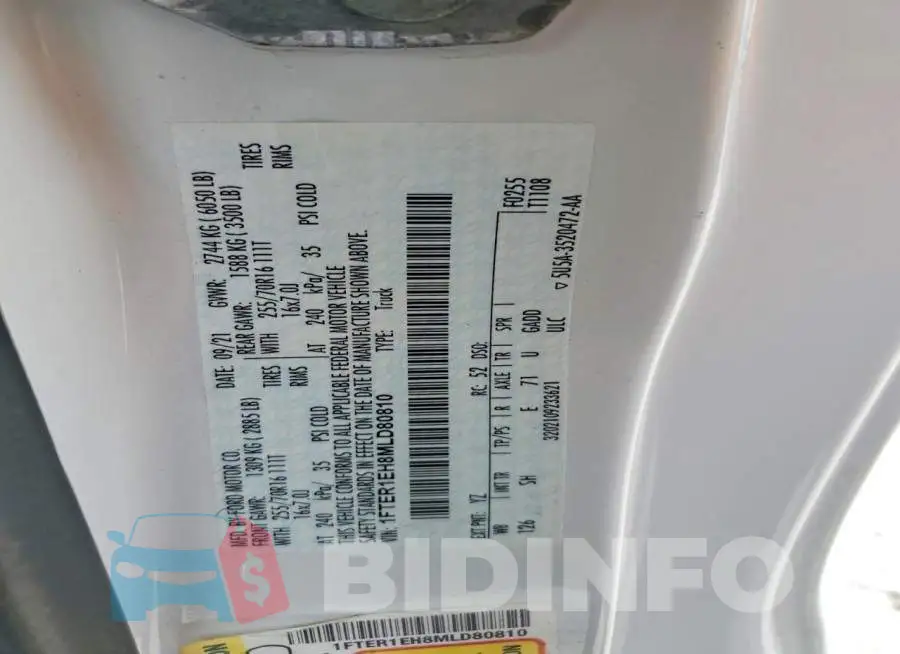 1FTER1EH8MLD80810 Photo# 12