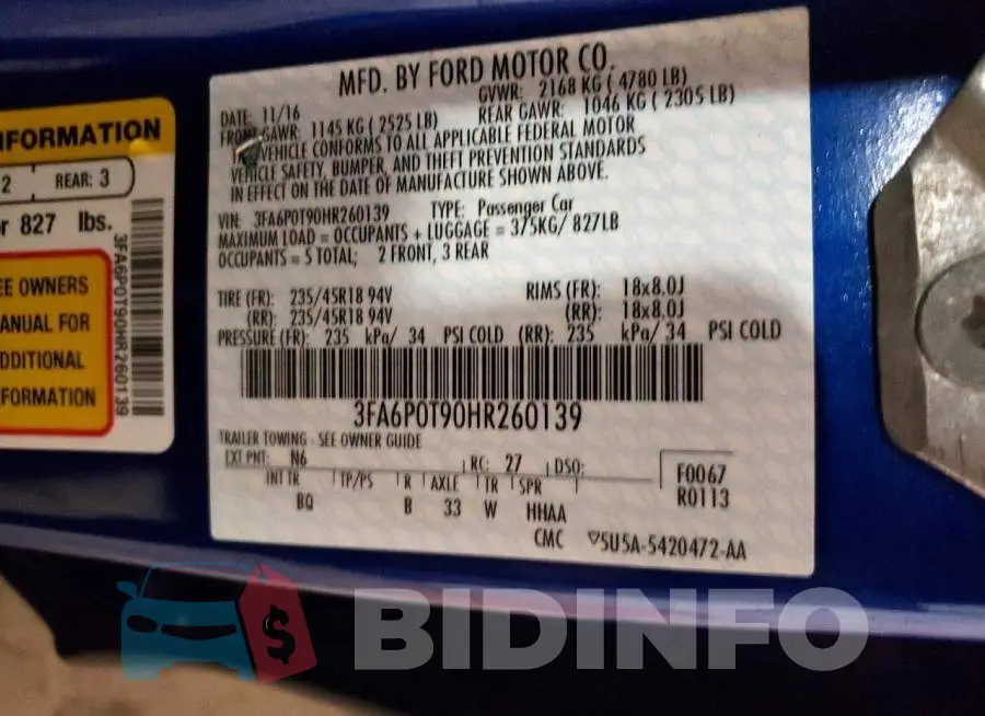 3FA6P0T90HR260139 Photo# 12