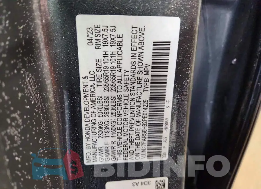 7FARS6H92PE014229 Photo# 12