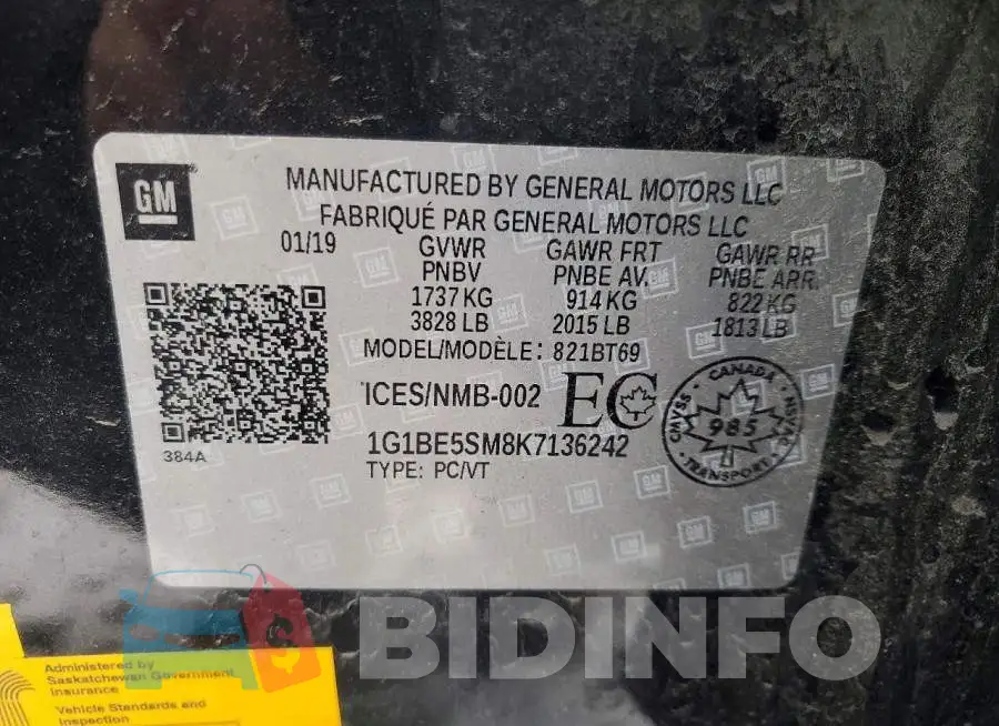 1G1BE5SM8K7136242 Photo# 13
