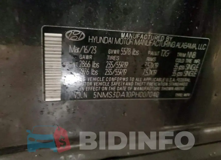 5NMS3DA10PH007040 Photo# 13