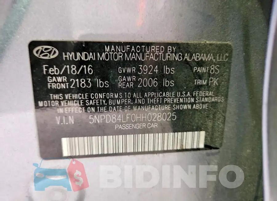 5NPD84LF0HH028025 Photo# 13