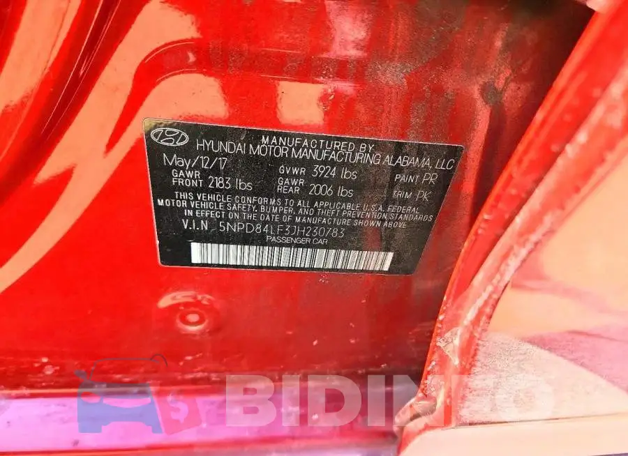 5NPD84LF3JH230783 Photo# 13
