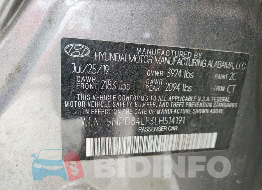5NPD84LF3LH514191 Photo# 12