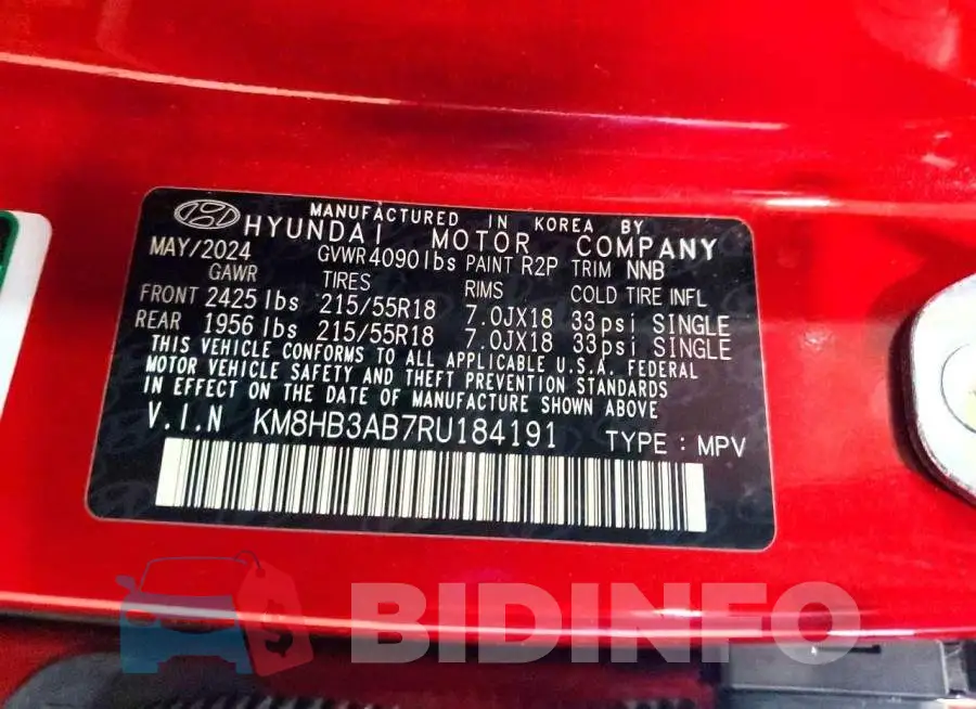KM8HB3AB7RU184191 Photo# 13
