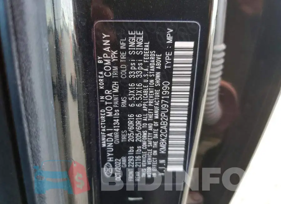 KM8K2CAB2PU971990 Photo# 12