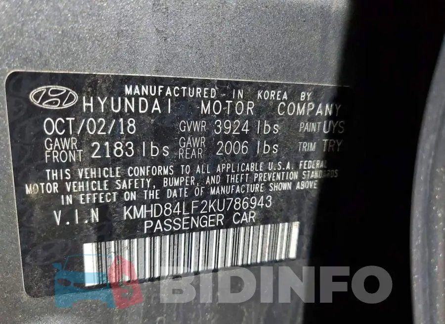 KMHD84LF2KU786943 Photo# 12