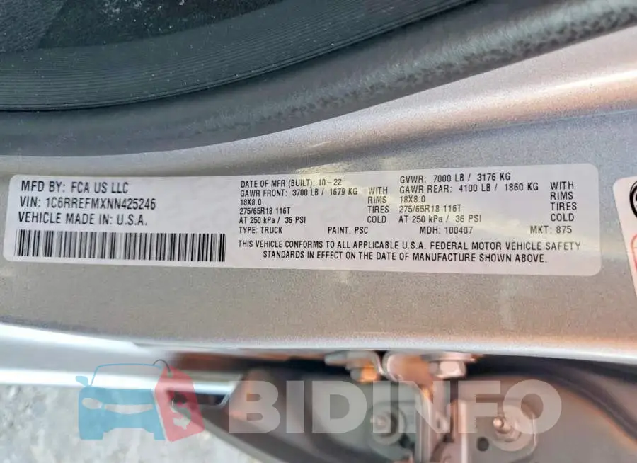 1C6RREFMXNN425246 Photo# 10