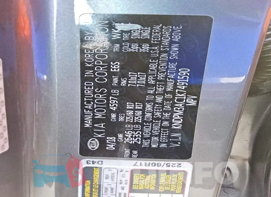 KNDPM3AC1K7491590 Photo# 13