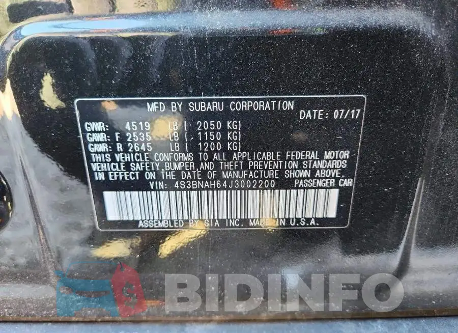 4S3BNAH64J3002200 Photo# 13