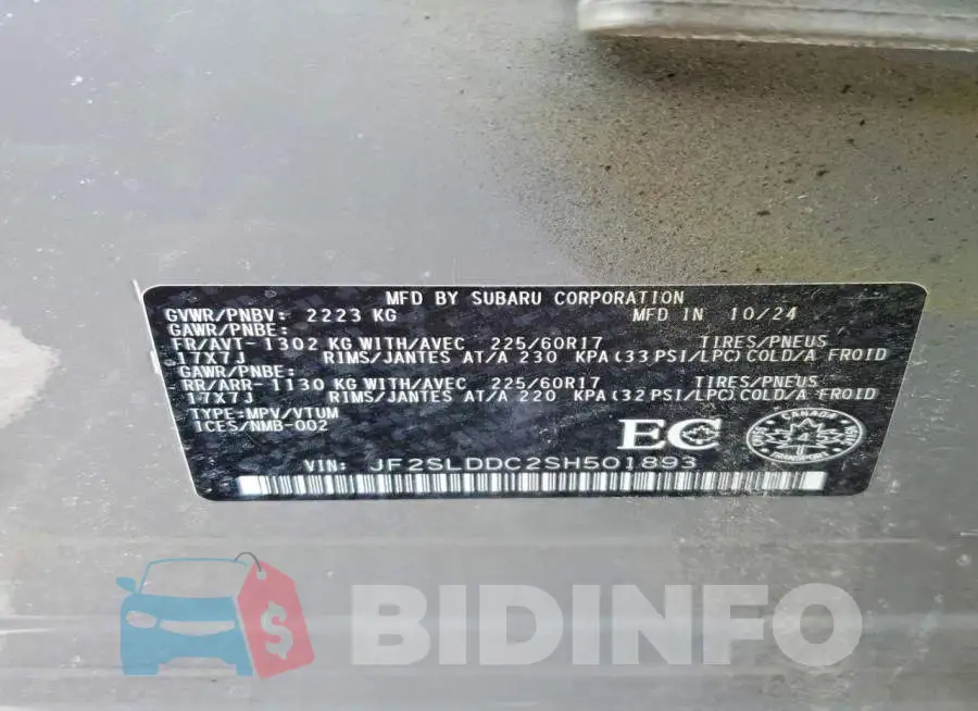 JF2SLDDC2SH501893 Photo# 14