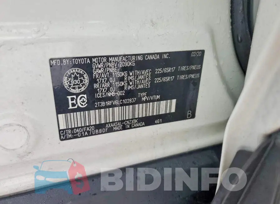 2T3B1RFV6LC102837 Photo# 14