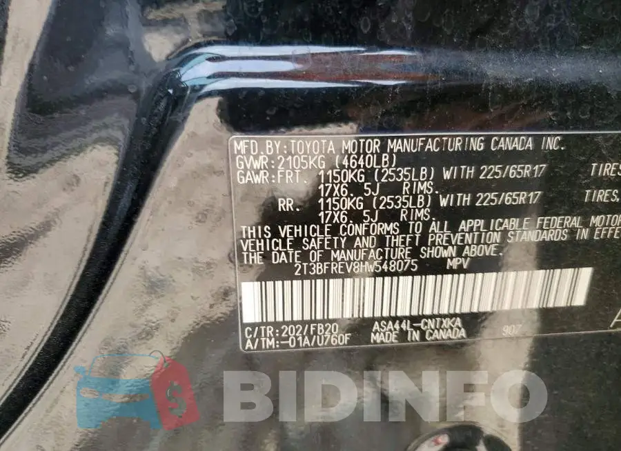 2T3BFREV8HW548075 Photo# 14