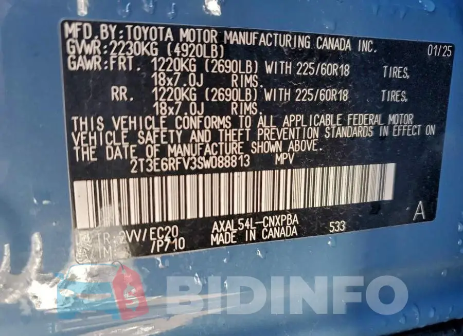 2T3E6RFV3SW088813 Photo# 13