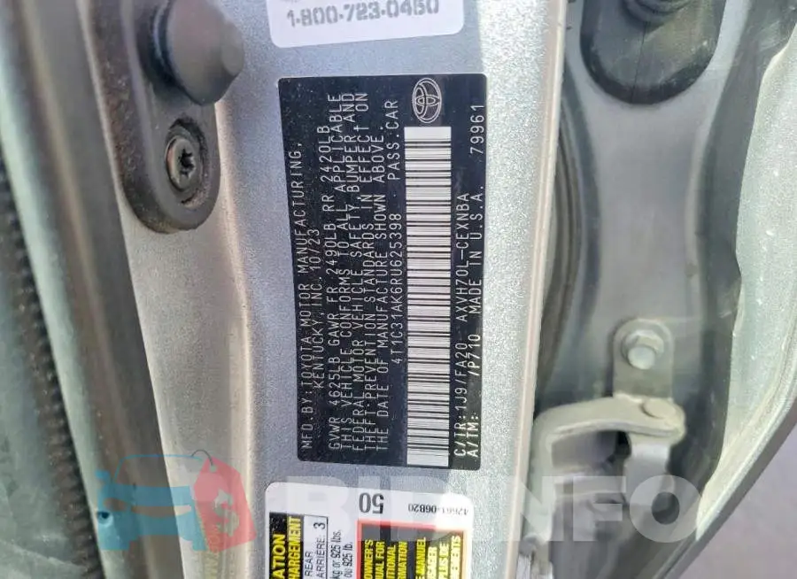 4T1C31AK6RU625398 Photo# 12