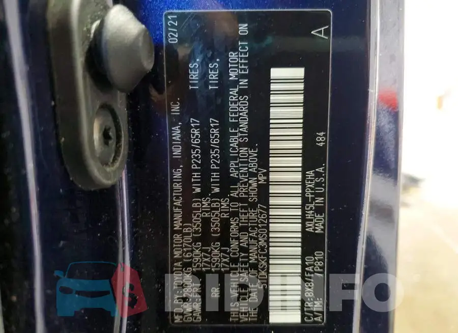 5TDKSKFC3MS012677 Photo# 14