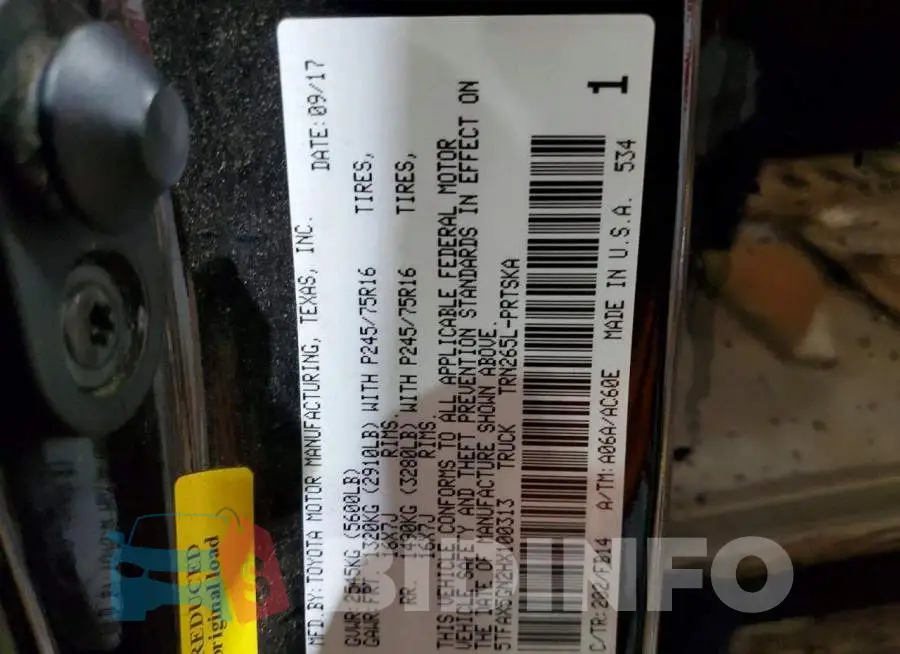 5TFAX5GN2HX100313 Photo# 13