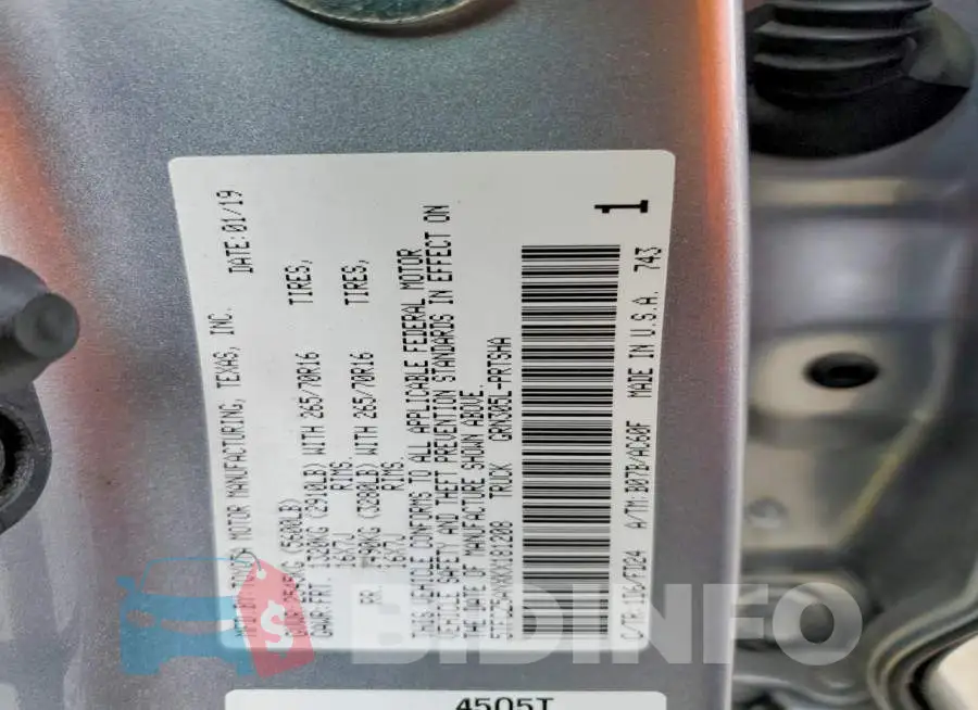 5TFCZ5ANXKX181208 Photo# 12