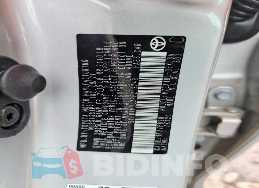5YFB4MDE2RP219748 Photo# 12