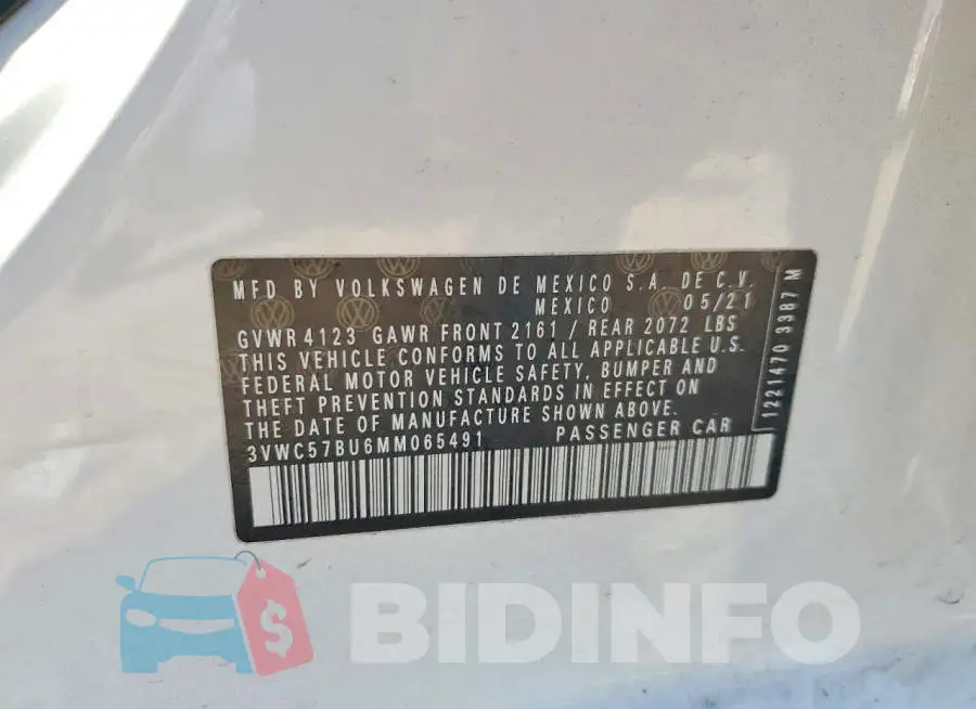 3VWC57BU6MM065491 Photo# 12