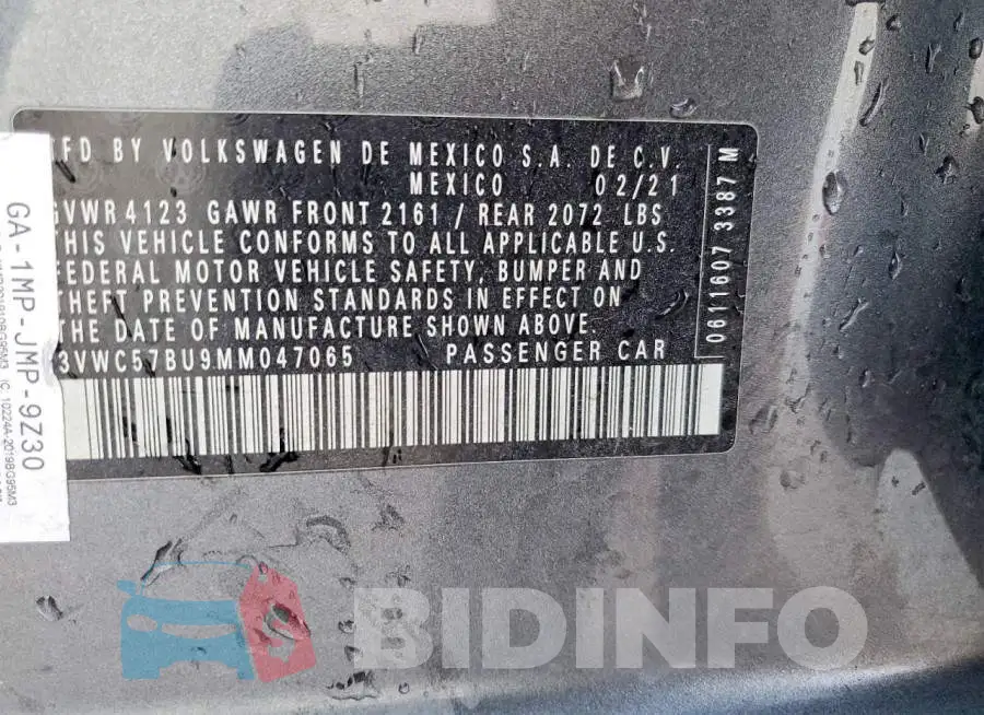 3VWC57BU9MM047065 Photo# 12