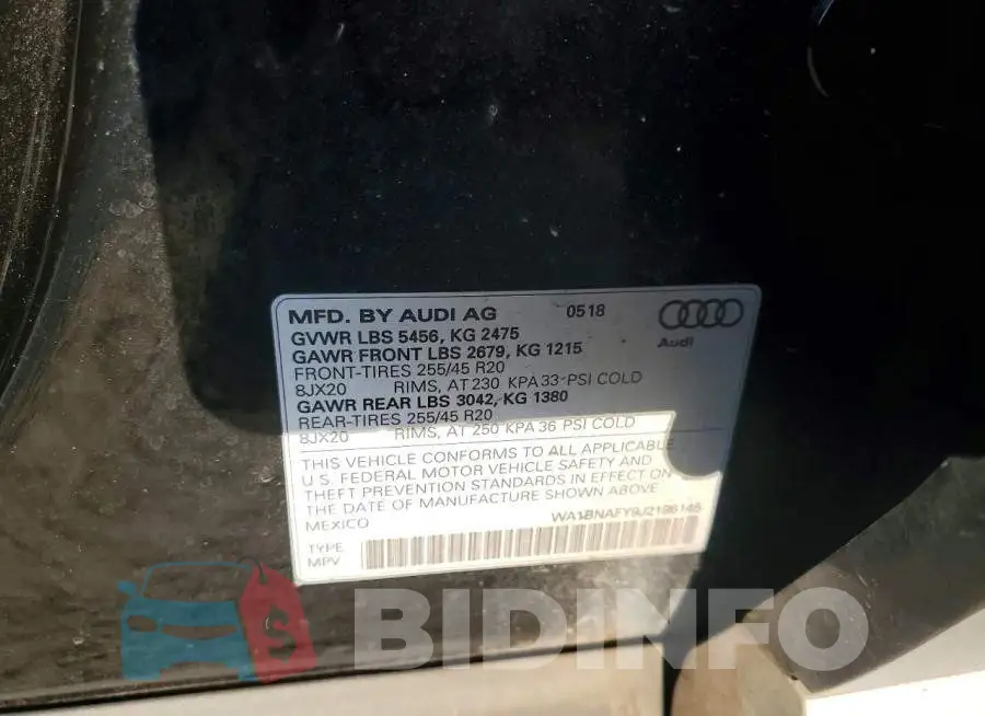 WA1BNAFY9J2196145 Photo# 13