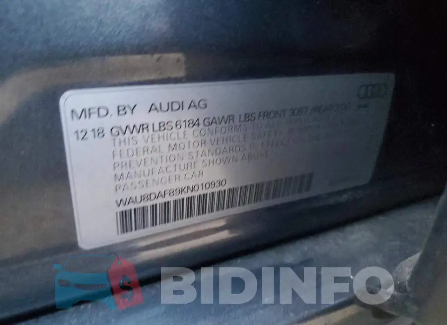 WAU8DAF89KN010930 Photo# 12