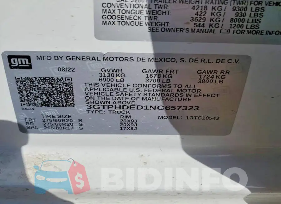 3GTPHDED1NG657323 Photo# 12