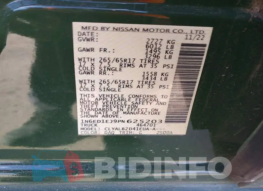 1N6ED1EJ9PN625203 Photo# 13