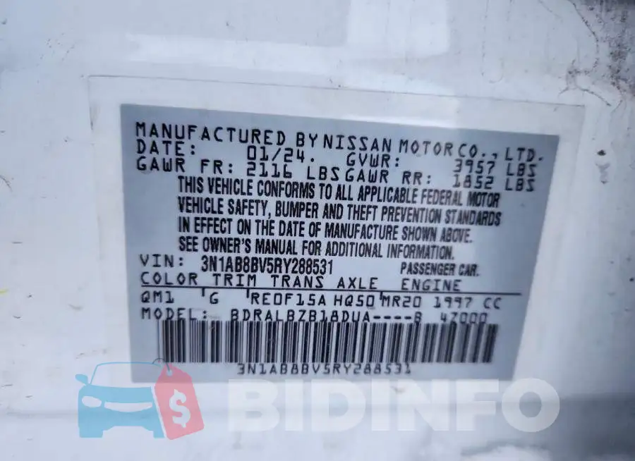 3N1AB8BV5RY288531 Photo# 13