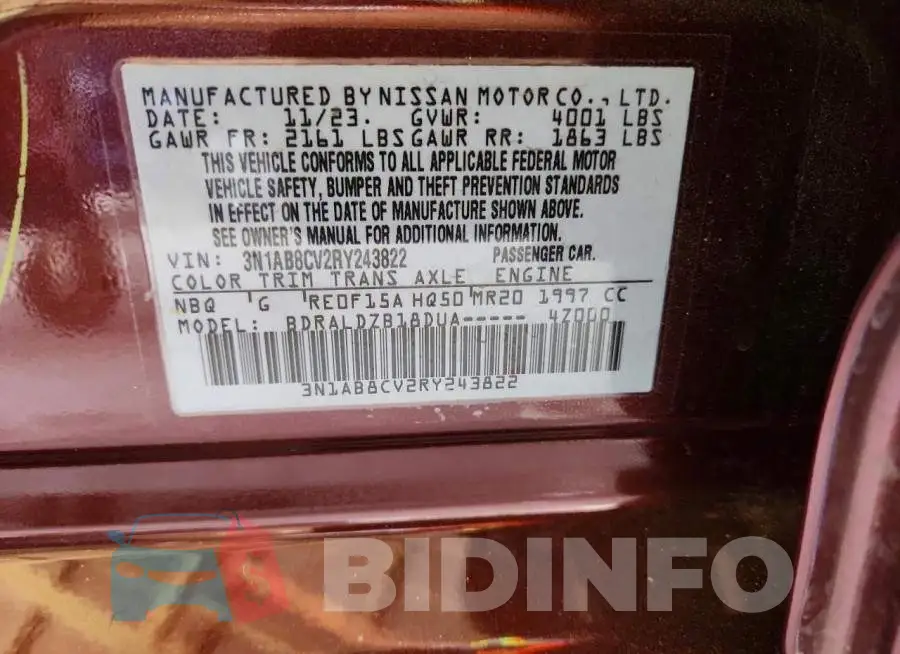 3N1AB8CV2RY243822 Photo# 13