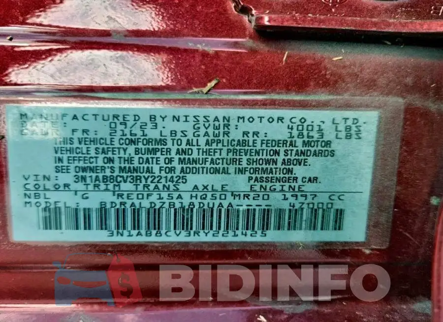 3N1AB8CV3RY221425 Photo# 12