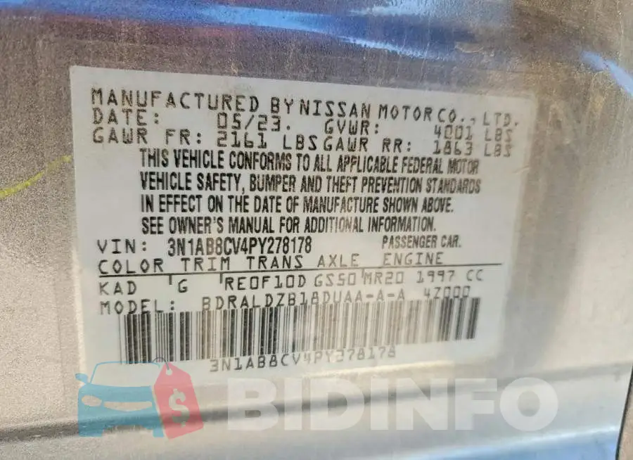 3N1AB8CV4PY278178 Photo# 12