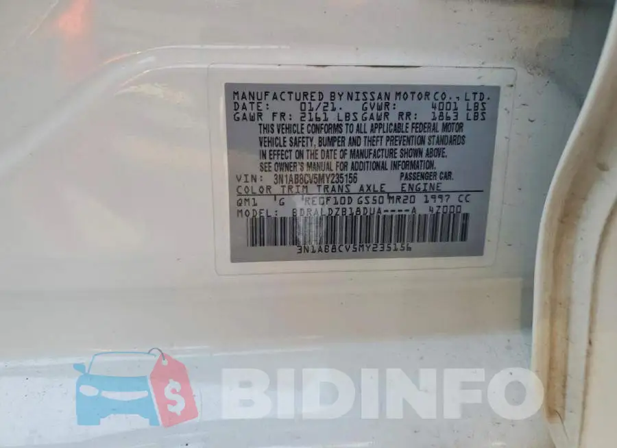 3N1AB8CV5MY235156 Photo# 12