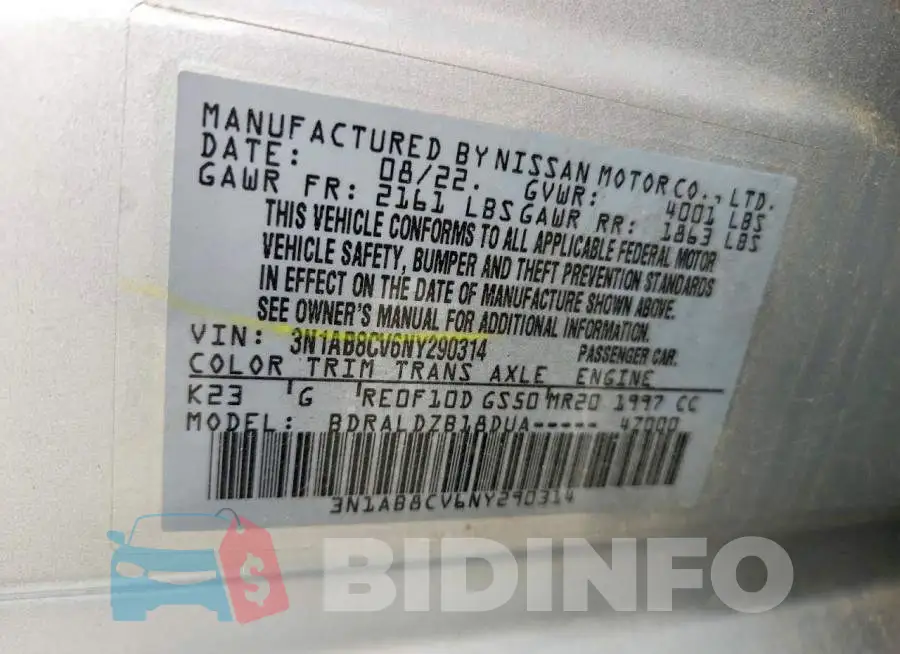 3N1AB8CV6NY290314 Photo# 13
