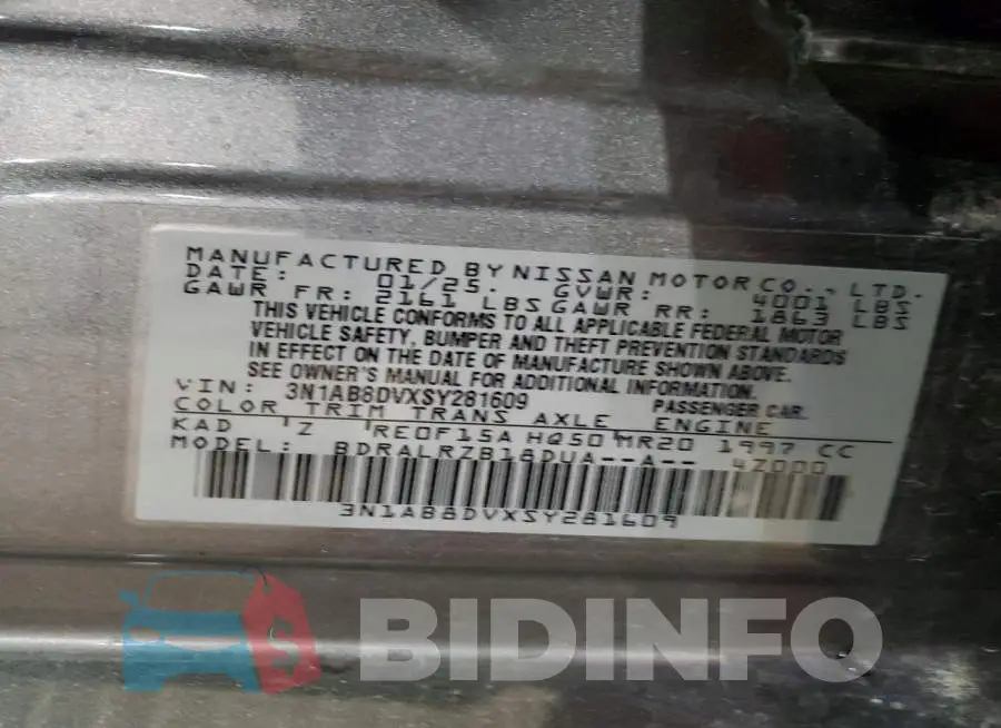 3N1AB8DVXSY281609 Photo# 12