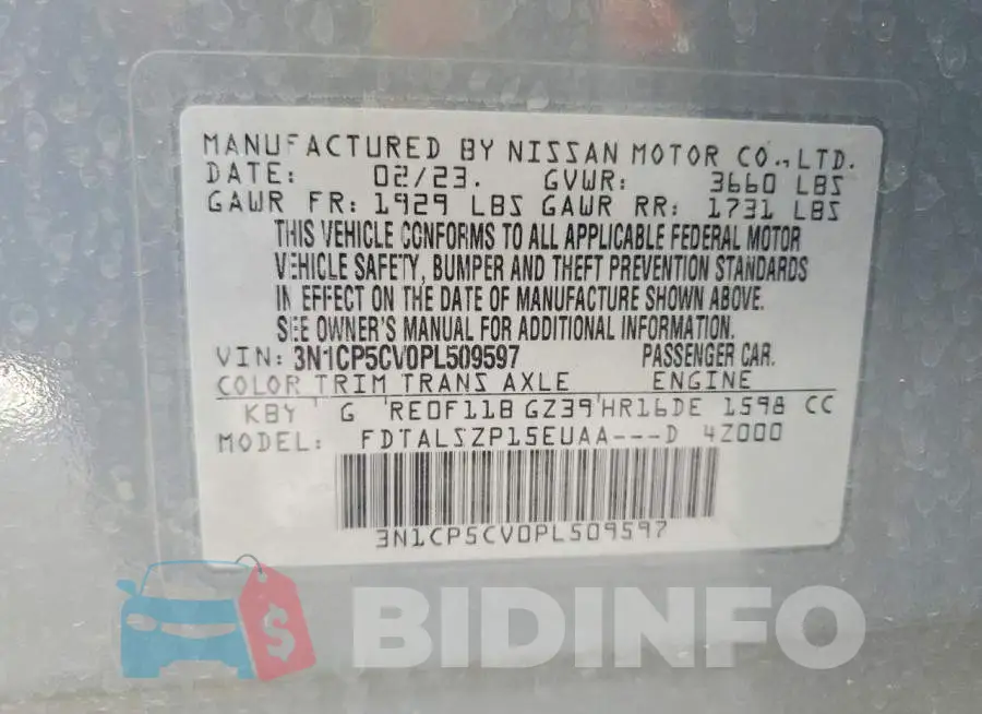 3N1CP5CV0PL509597 Photo# 13