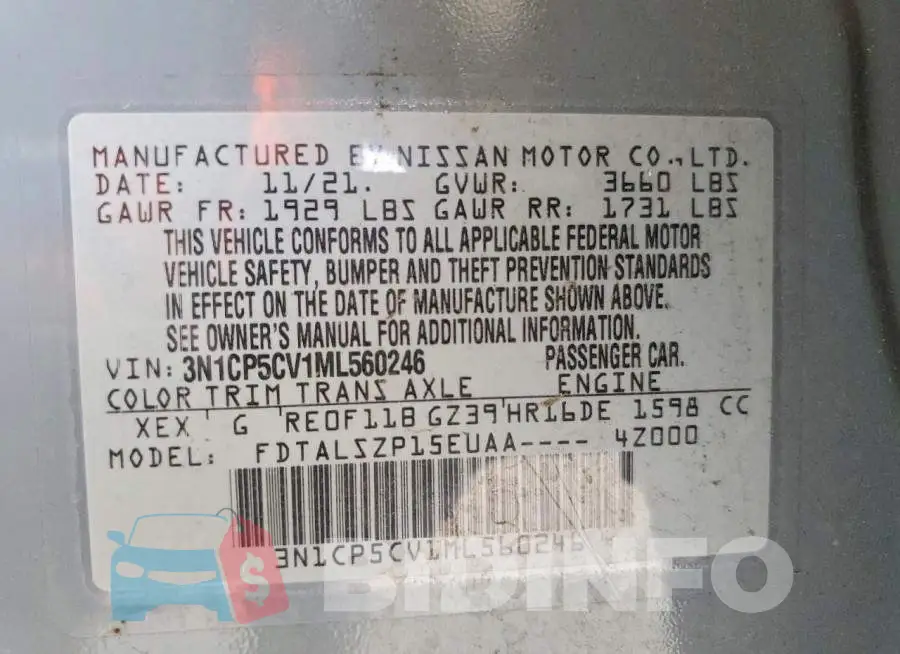 3N1CP5CV1ML560246 Photo# 12
