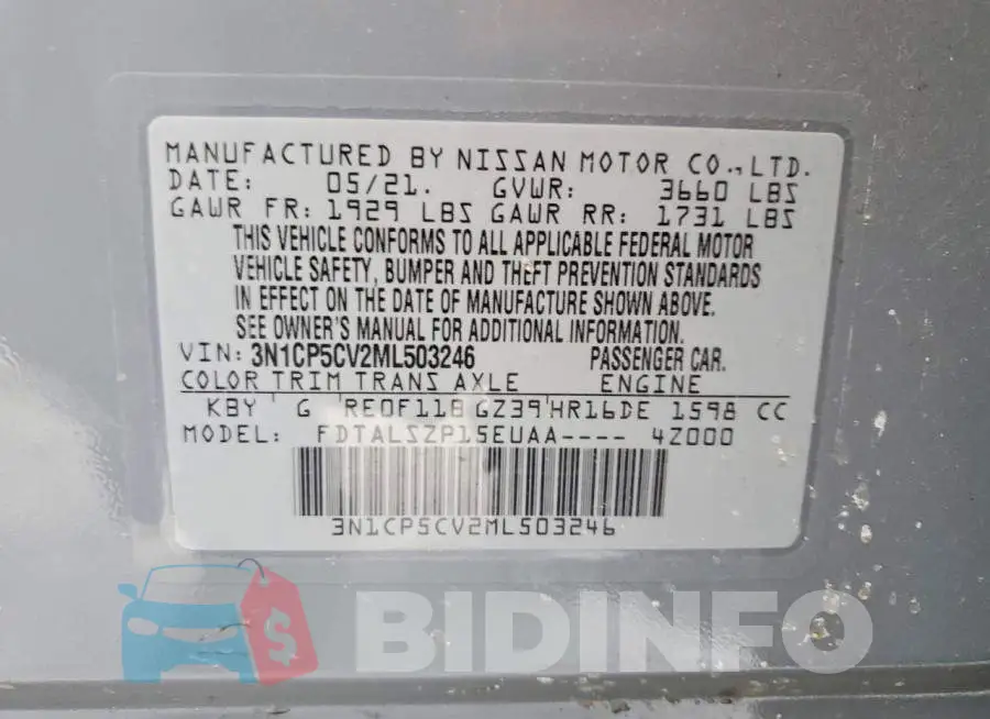 3N1CP5CV2ML503246 Photo# 13