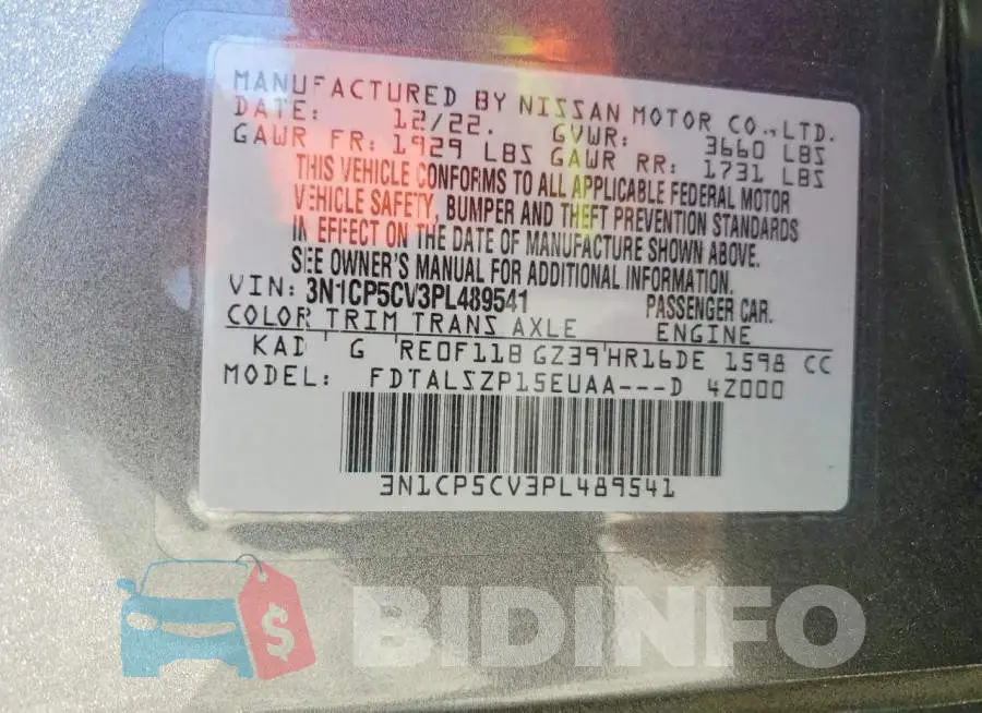 3N1CP5CV3PL489541 Photo# 12