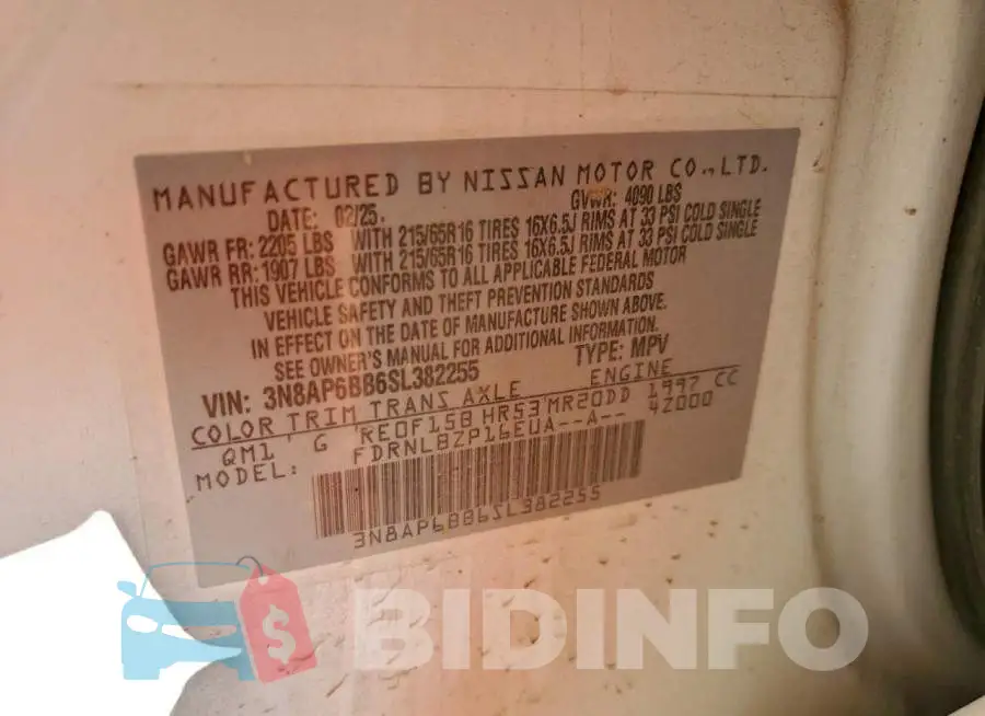 3N8AP6BB6SL382255 Photo# 13