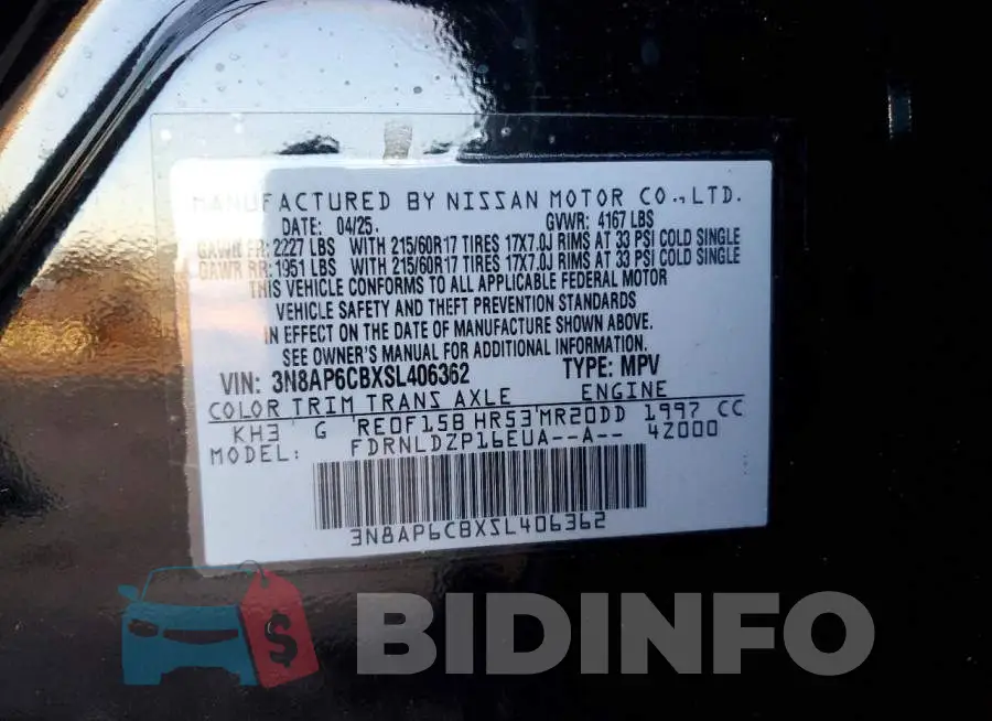 3N8AP6CBXSL406362 Photo# 13