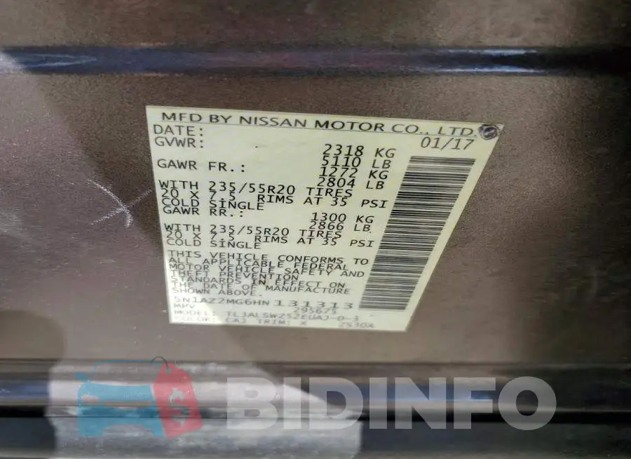 5N1AZ2MG6HN131313 Photo# 13