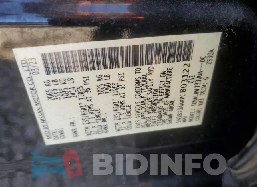 5N1BT3AAXPC803122 Photo# 14