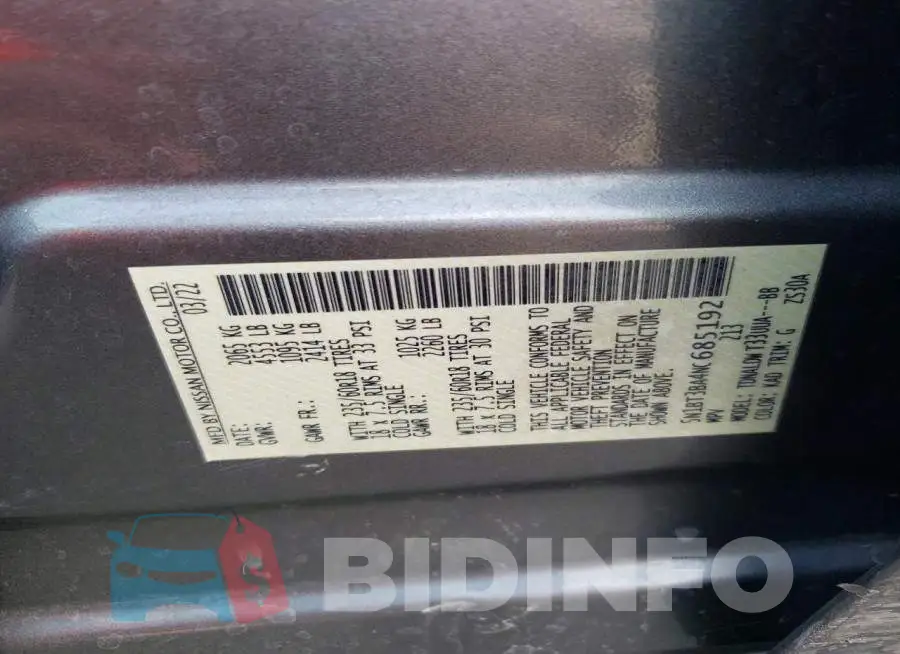 5N1BT3BA4NC685192 Photo# 14