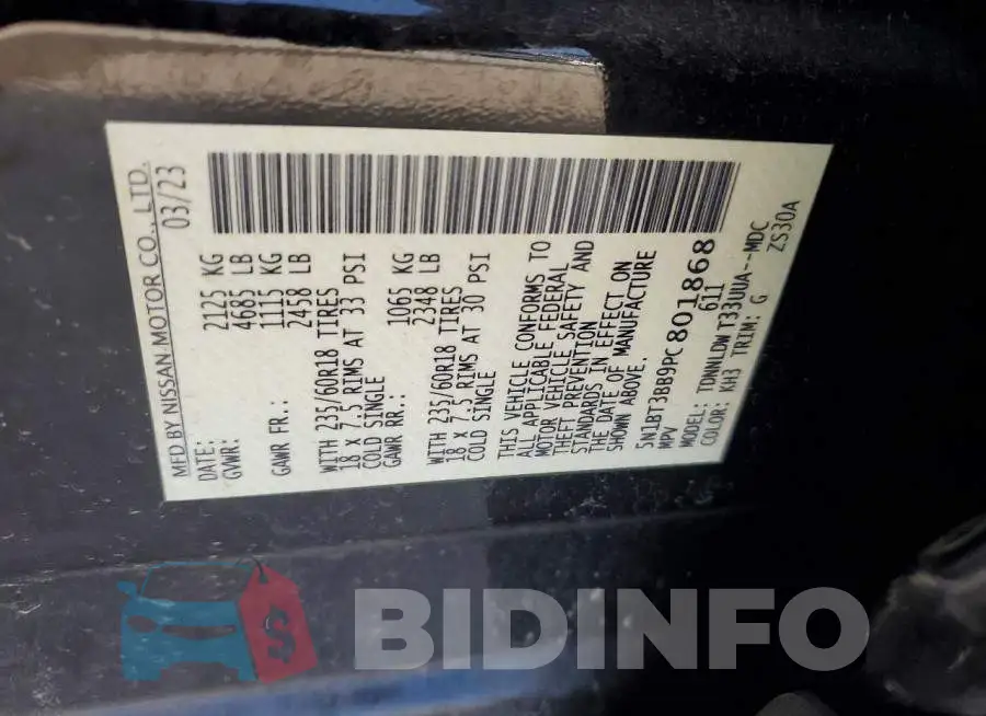 5N1BT3BB9PC801868 Photo# 13