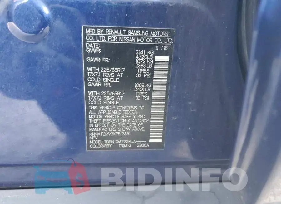 KNMAT2MV3KP517851 Photo# 13
